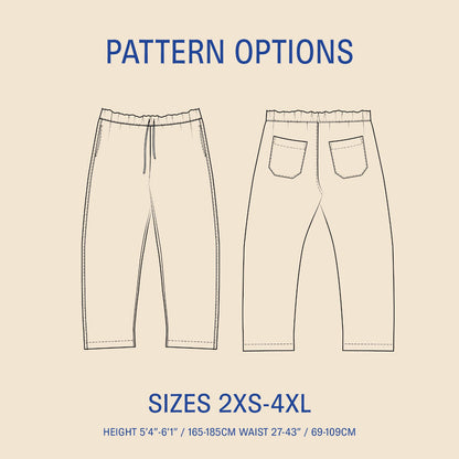 UNISEX Volume Pants Sewing Pattern