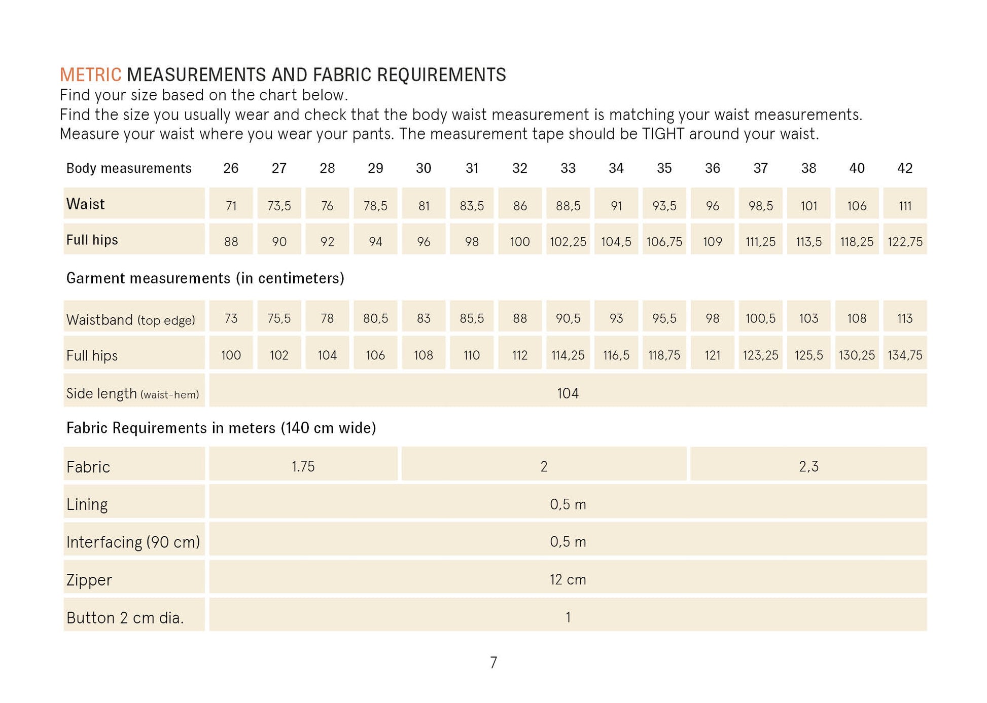 Barrel Chino Pants Sewing Pattern