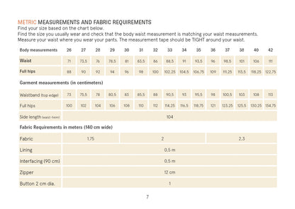 Barrel Chino Pants Sewing Pattern