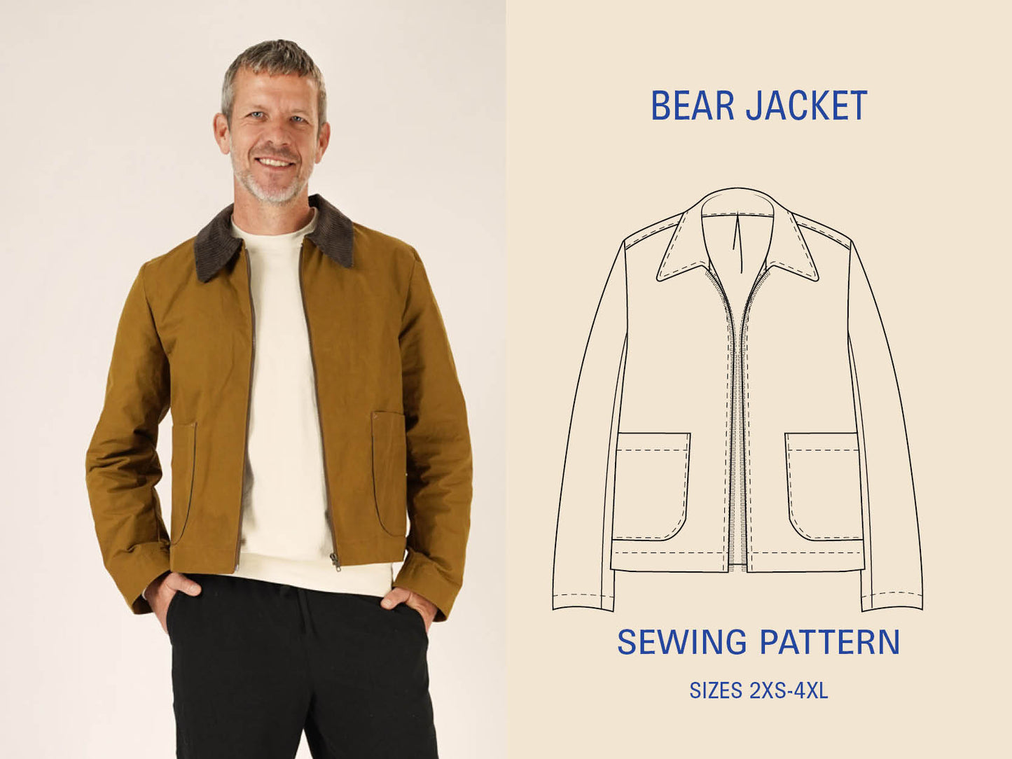 Bear jacket sewing pattern