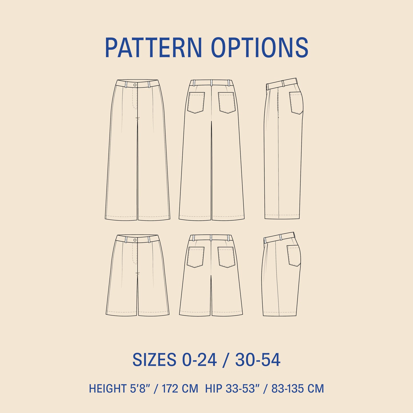 WBM-Bermuda Pants and shorts sewing pattern