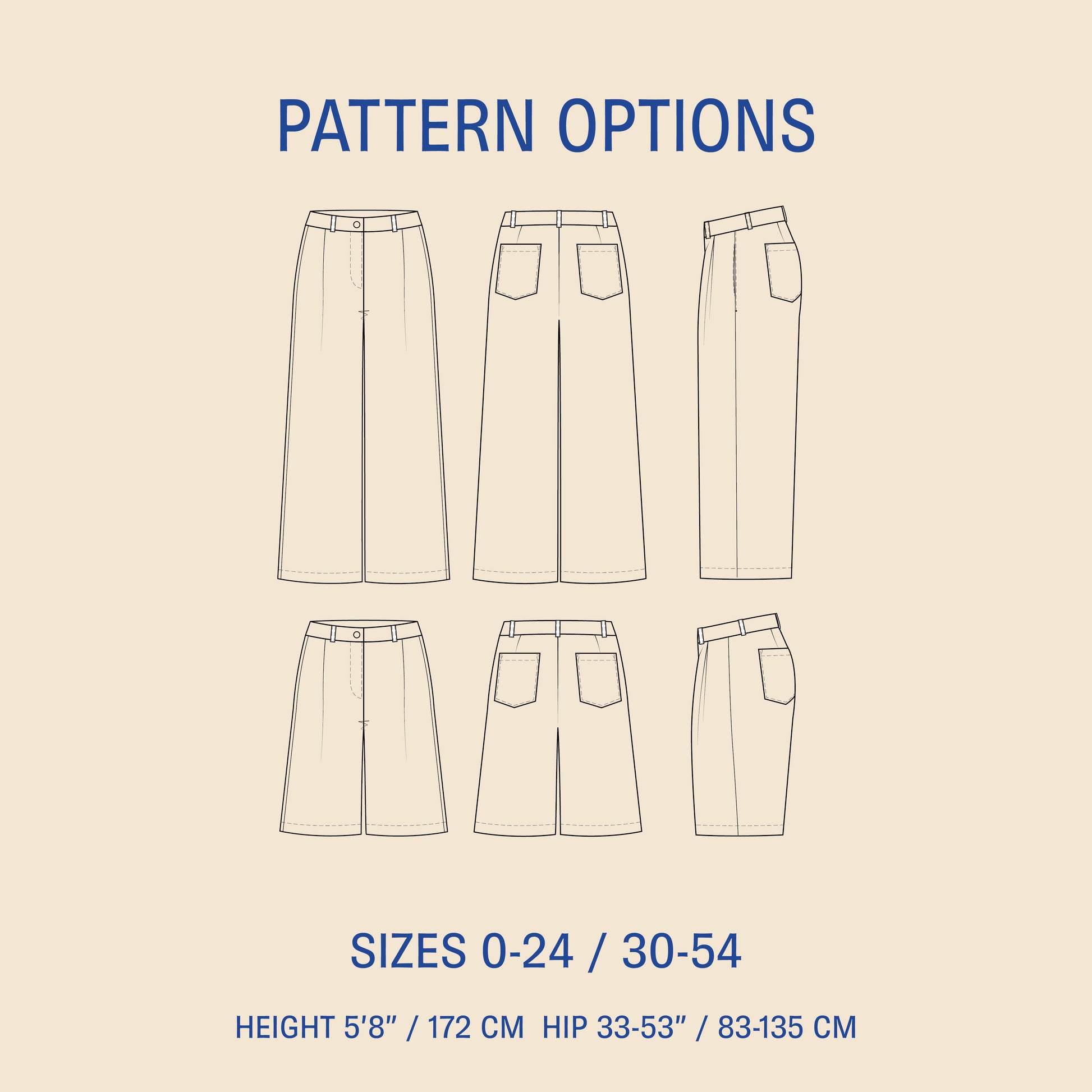 WBM-Bermuda Pants and shorts sewing pattern