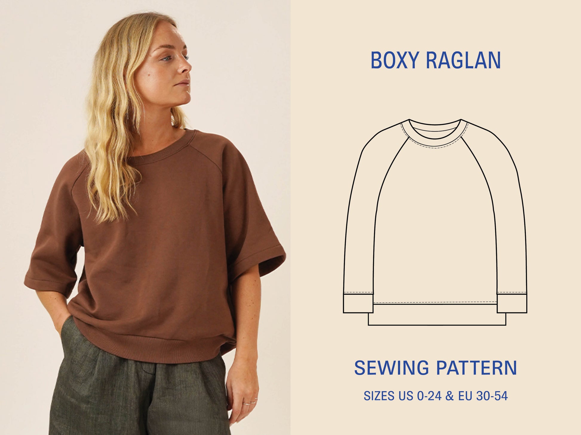 WBM Boxy raglan sweater 