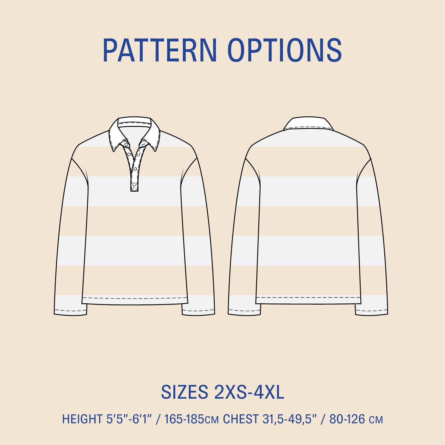 Rugby Polo Shirt sewing pattern