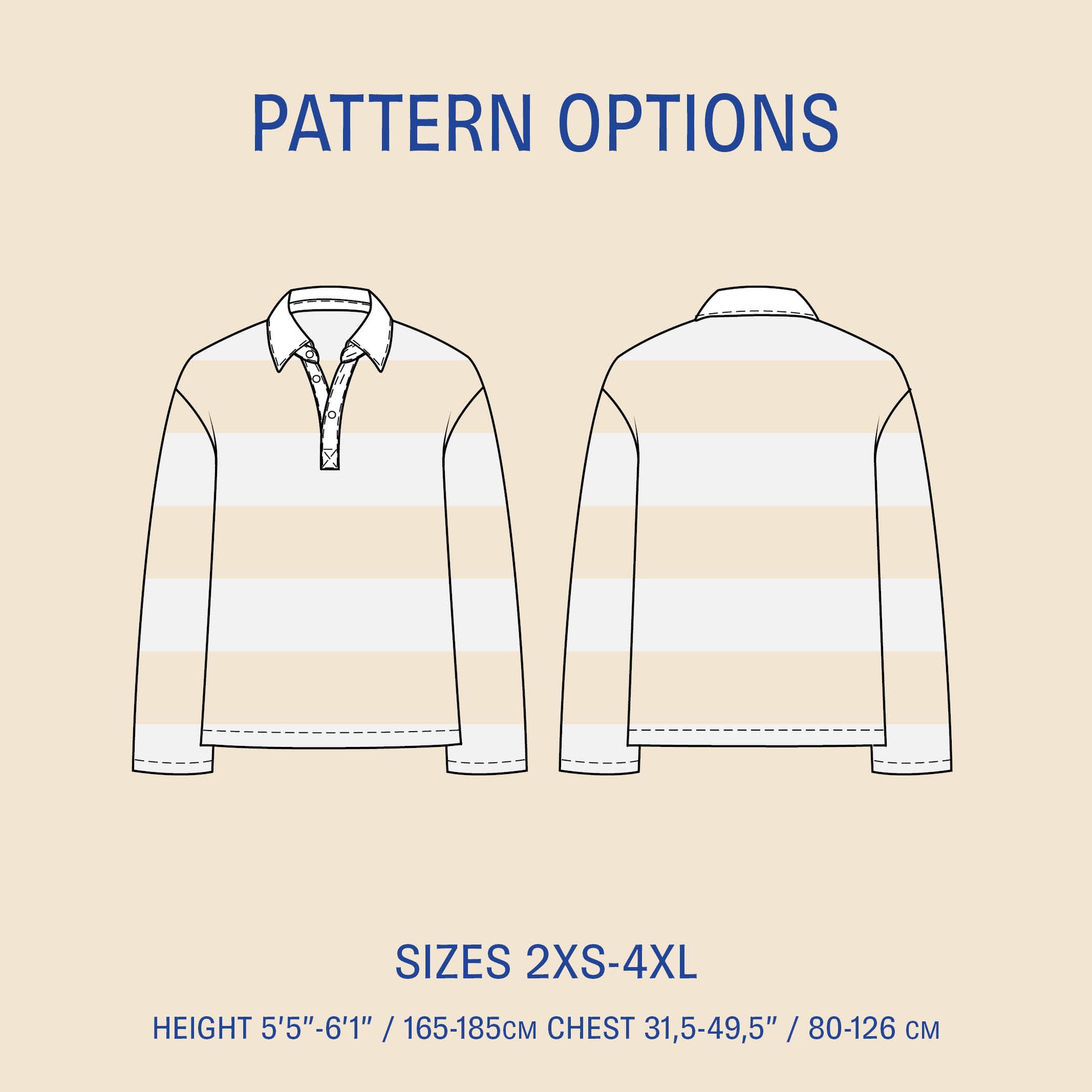 Rugby Polo Shirt sewing pattern