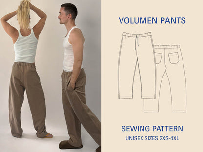 UNISEX Volume Pants Sewing Pattern