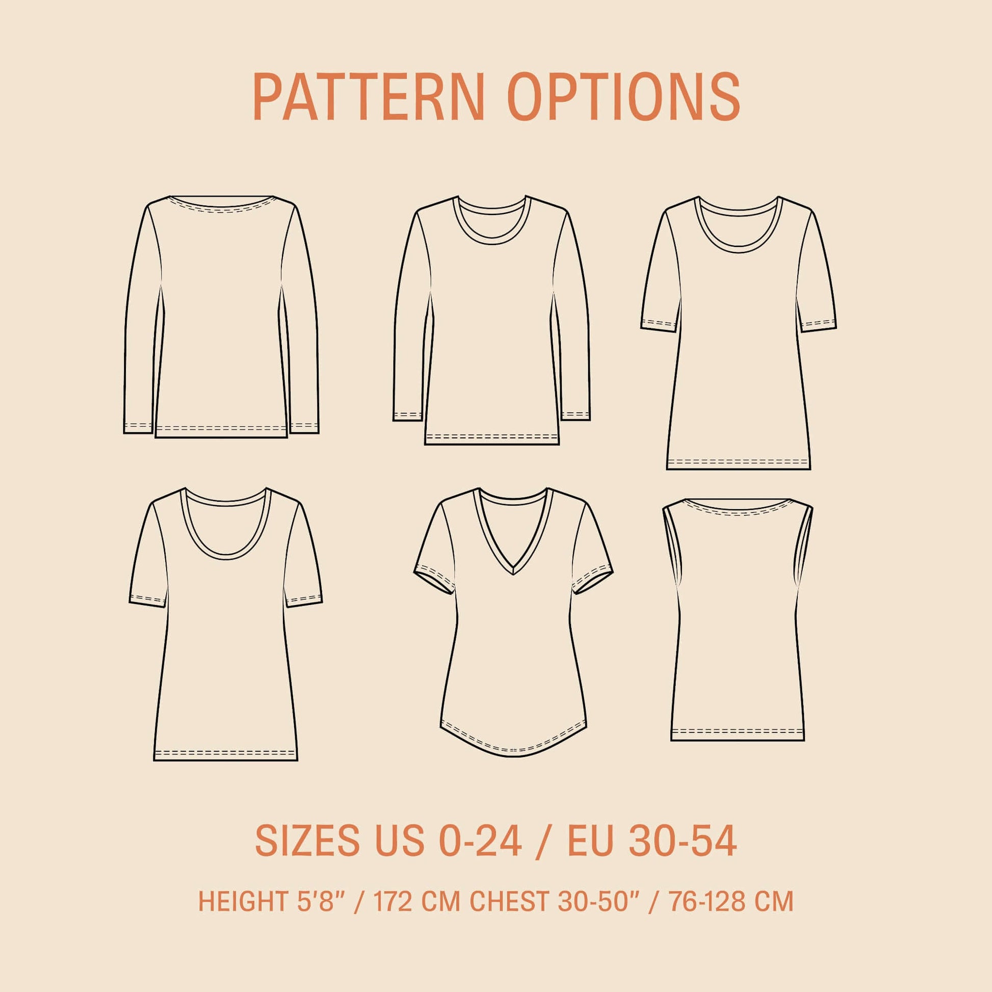 Wardrobe Builder T Shirt sewing pattern Wardrobe By Me