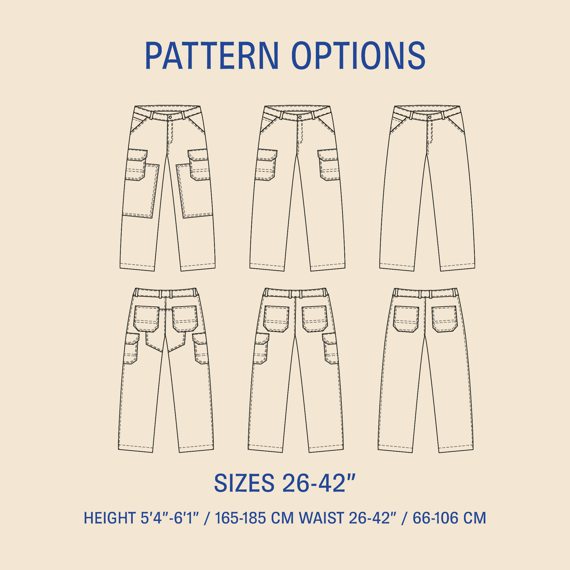 Wilderness pants sewing pattern Wardrobe By Me