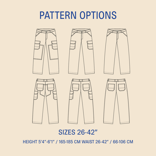 Wilderness pants sewing pattern Wardrobe By Me