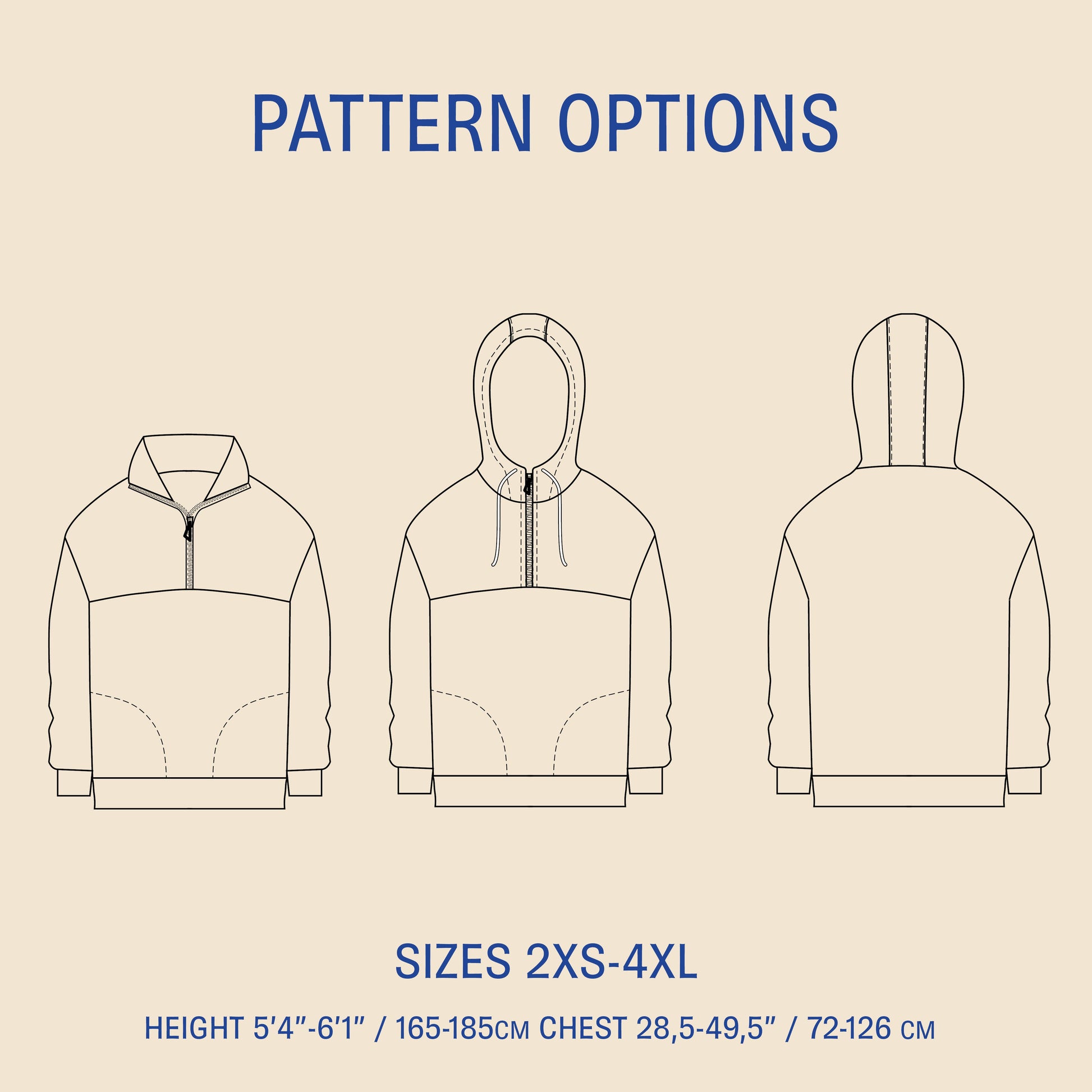 Zip Up Sweater sewing pattern