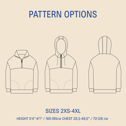 Zip Up Sweater sewing pattern