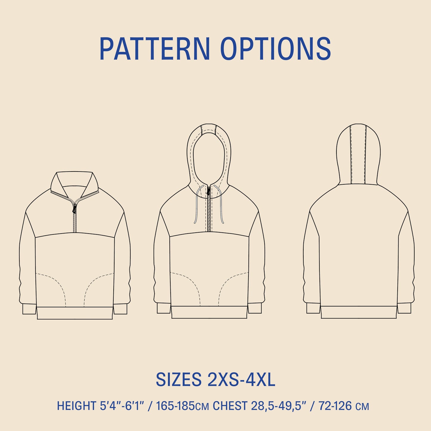 Zip Up Sweater sewing pattern