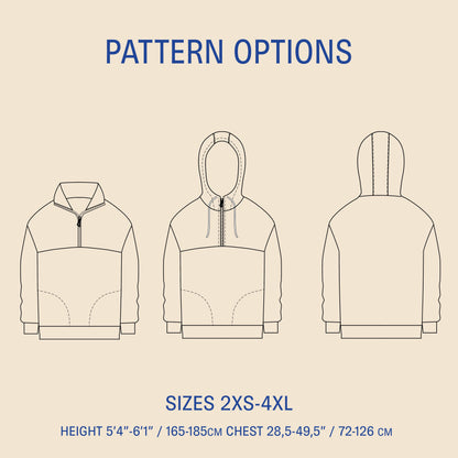 Zip Up Sweater sewing pattern
