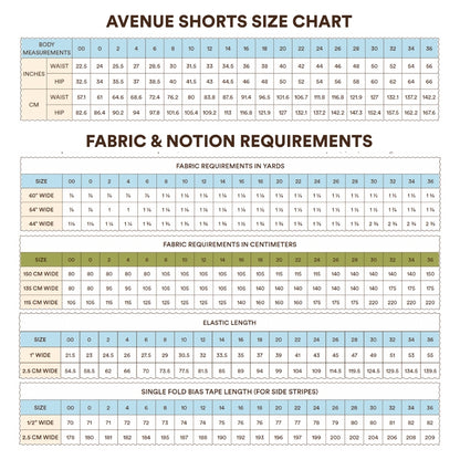 Avenue Shorts Sewing Pattern