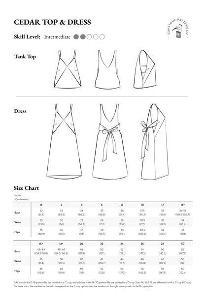 Cedar Dress + Top Pattern