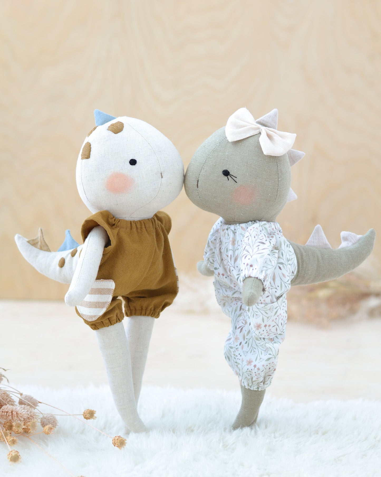 Sewing Pattern - Dinosaur doll