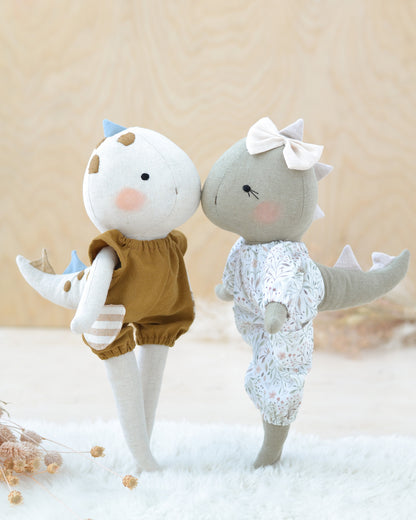 Sewing Pattern - Dinosaur doll