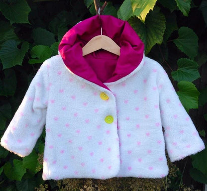 Hearts Hooded Reversible Jacket Pattern
