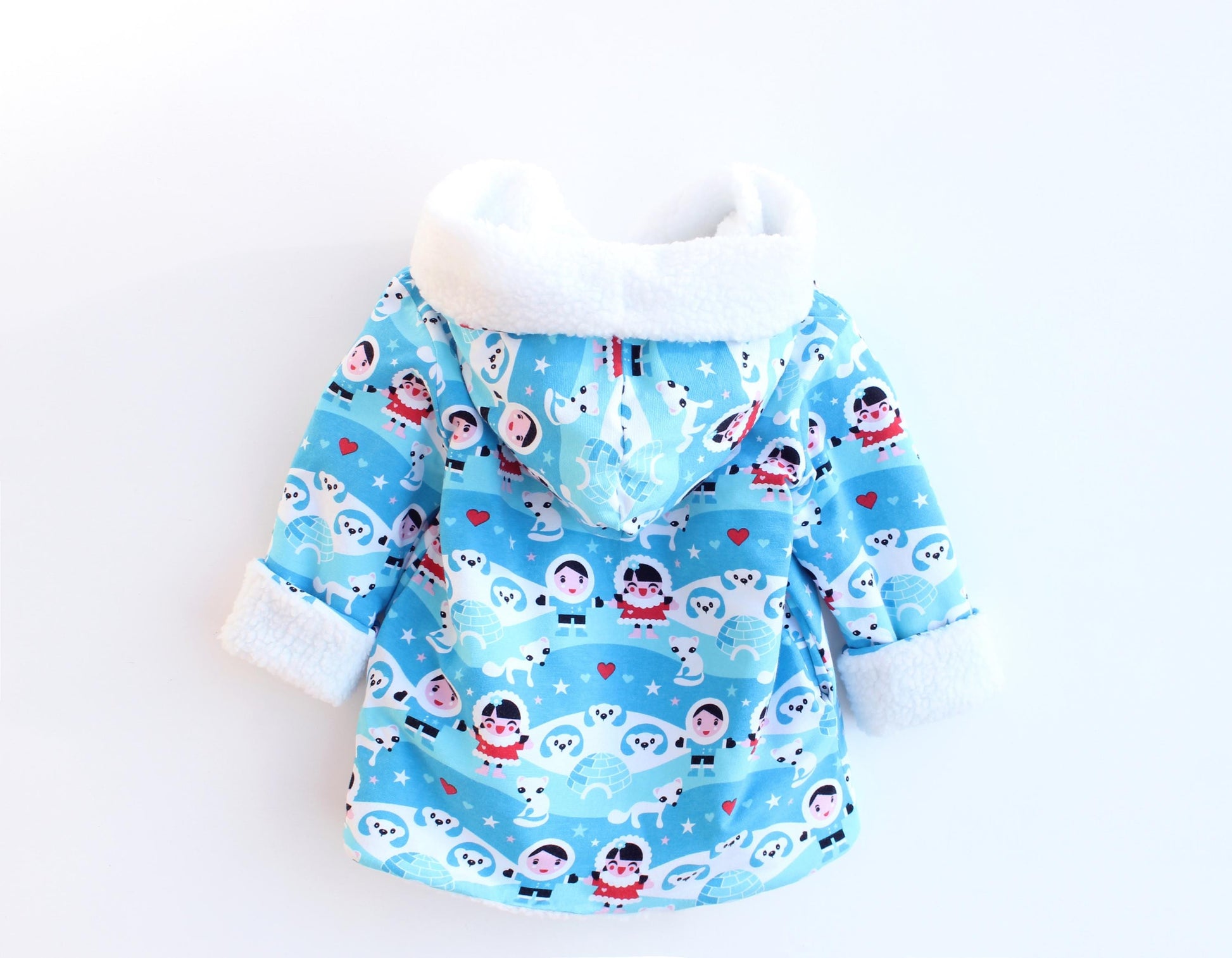 Hearts Hooded Reversible Jacket Pattern