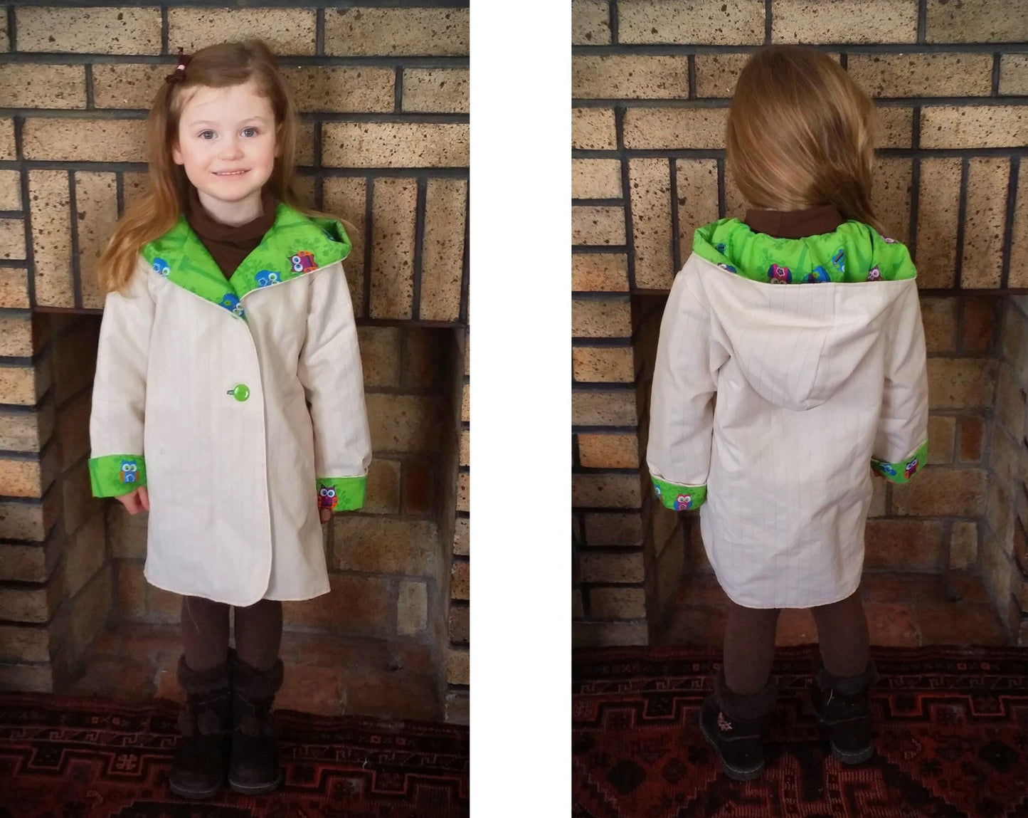Hearts Hooded Reversible Jacket Pattern