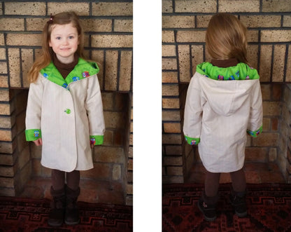 Hearts Hooded Reversible Jacket Pattern