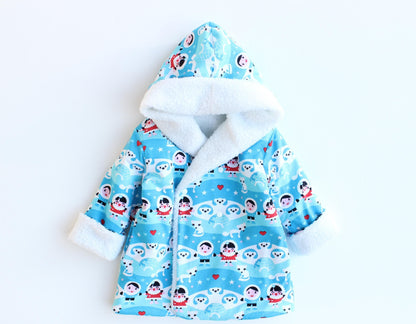 Hearts Hooded Reversible Jacket Pattern