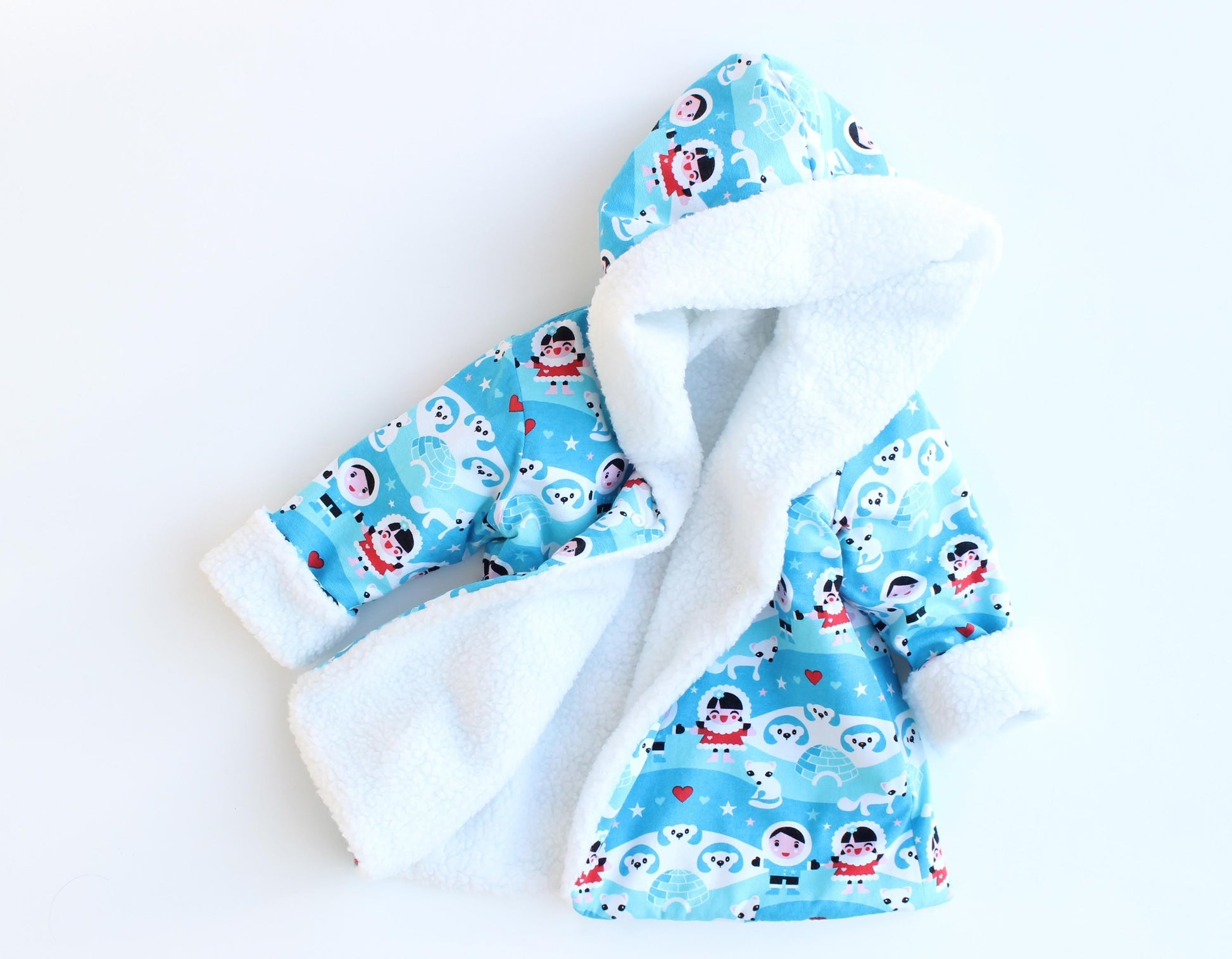 Hearts Hooded Reversible Jacket Pattern