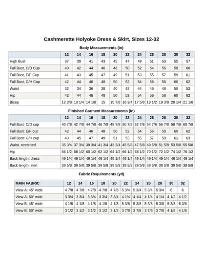 Cashmerette Holyoke Maxi Dress & Skirt PDF pattern