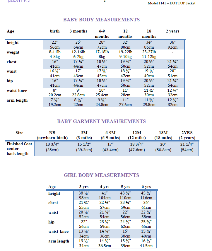 Mary Pop Jacket & Raincoat Pattern