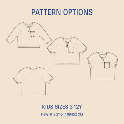 Kids Una Shirt sewing pattern Wardrobe By Me
