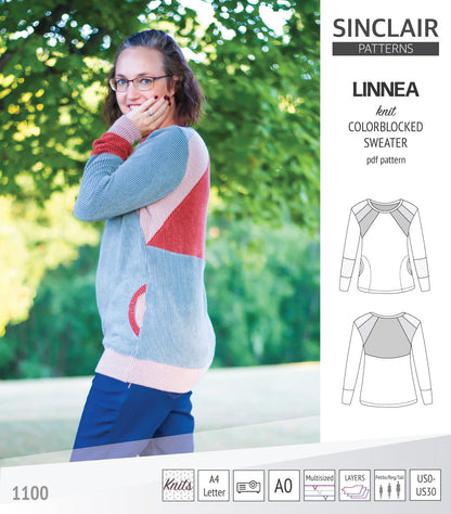 Linnea colorblocked sweater (PDF)