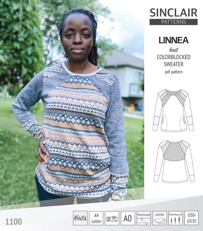 Linnea colorblocked sweater (PDF)