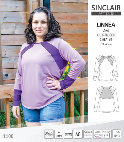 Linnea colorblocked sweater (PDF)