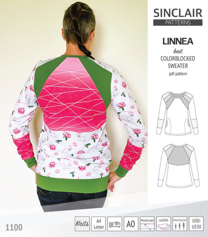 Linnea colorblocked sweater (PDF)