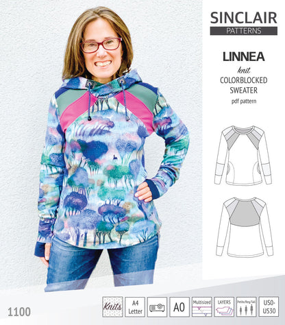 Linnea colorblocked sweater (PDF)