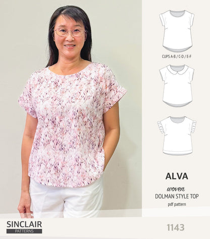 Alva woven dolman style top (PDF)