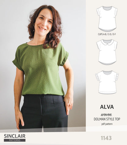 Alva woven dolman style top (PDF)