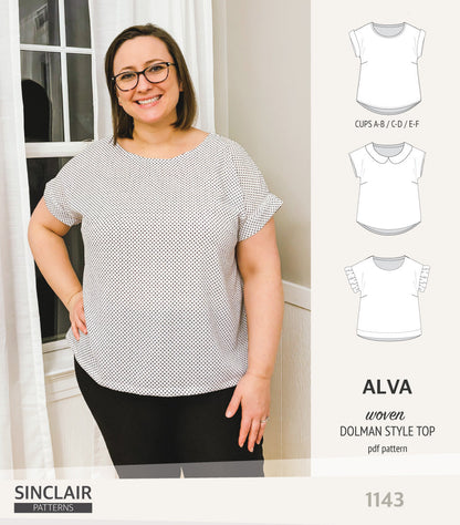 Alva woven dolman style top (PDF)
