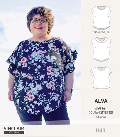 Alva woven dolman style top (PDF)