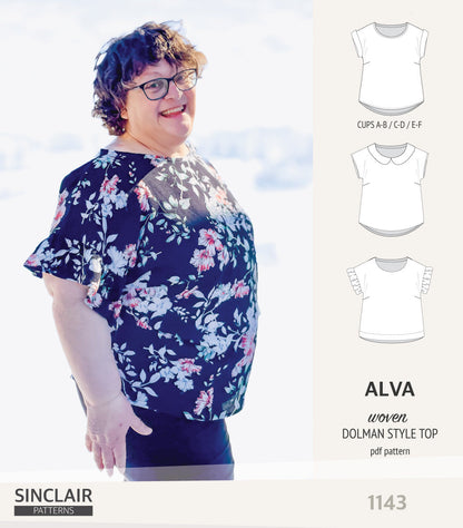 Alva woven dolman style top (PDF)