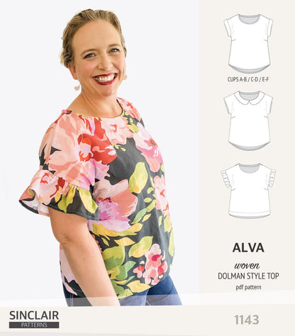 Alva woven dolman style top (PDF)