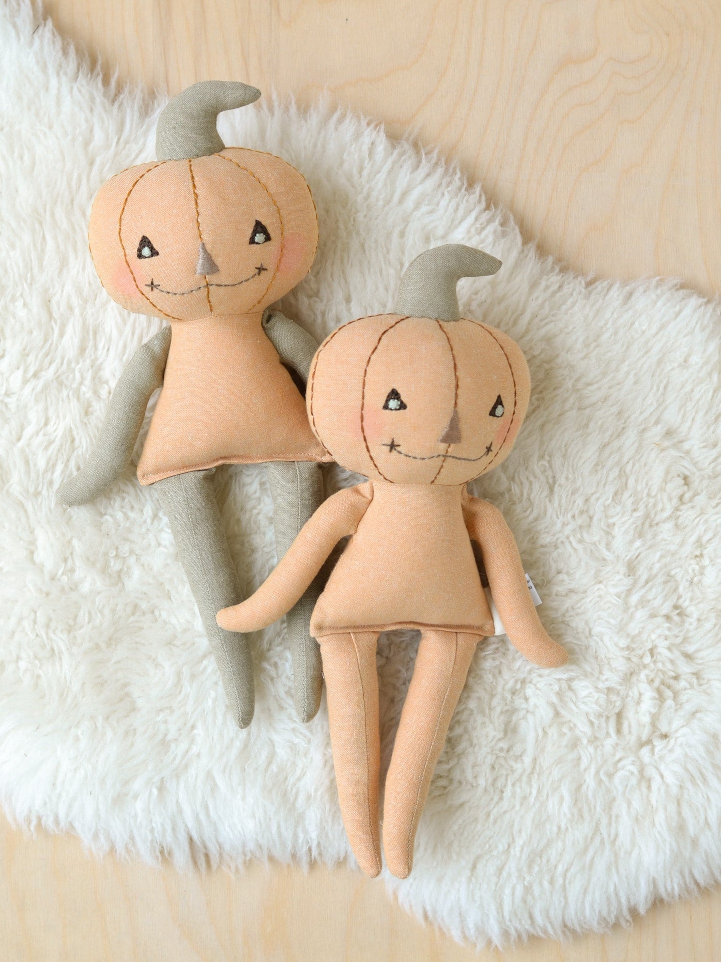 Sewing Pattern - Halloween Friends: Pumpkin, Bat, and Ghost