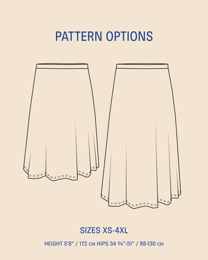 Simple Skirt sewing pattern