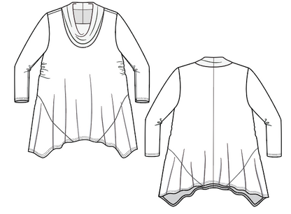 Style Falcon Gorgeous Godet Top Digital Sewing Pattern