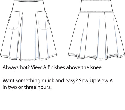 Style Falcon Straight A's Skirt Digital Sewing Pattern