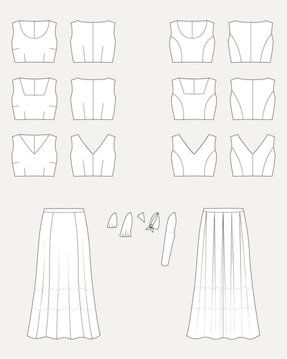 Cashmerette Upton Dress & Skirt Plus Mix & Match Expansion Pack PDF pattern