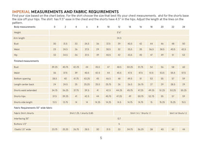 Camp Shirt and Shorts Sewing pattern Wardrobe By Me