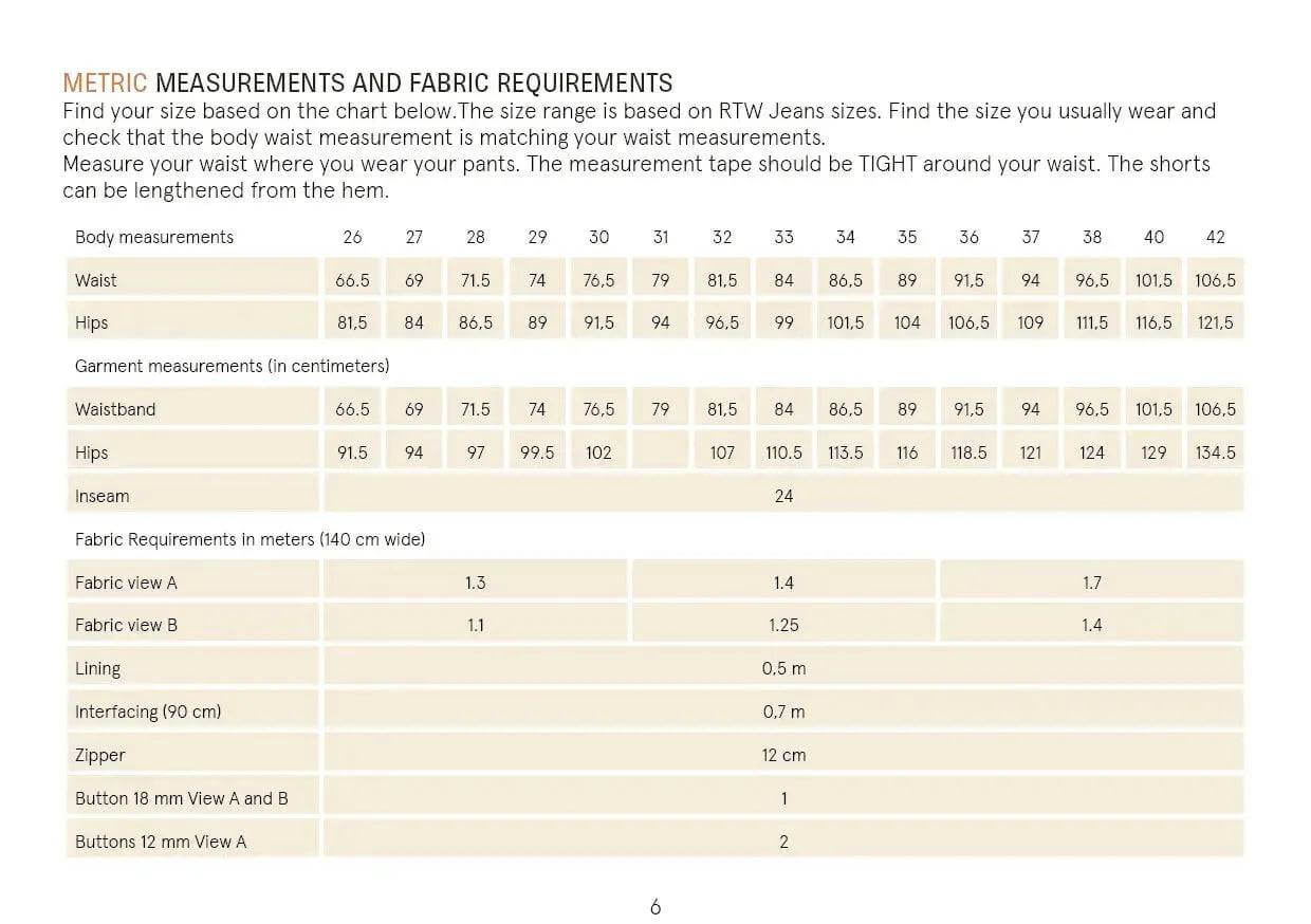 Cargo Shorts sewing pattern Wardrobe By Me