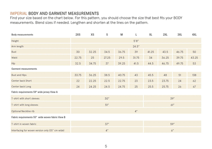 Easy T-shirt Sewing Pattern Wardrobe By Me