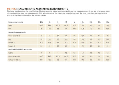 Gym Shorts sewing pattern Wardrobe By Me